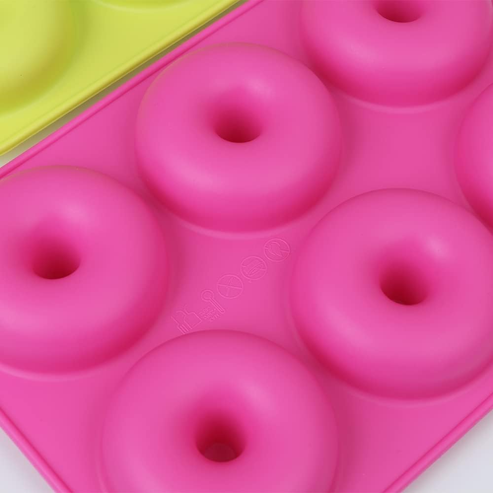 Donut Mold Silicone - แม่พิมพ์อบโดนัทซิลิโคน ง่ายๆ แค่กดออก! ถาดอบโดนัทแบบไม่ติดกระทะ ปลอดสาร BPA