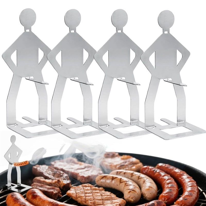 Hot Dog Press - อุปกรณ์แคมป์ปิ้ง ที่ยึดไส้กรอกบาร์บีคิว สแตนเลส 304 แข็งแรง ทนทาน