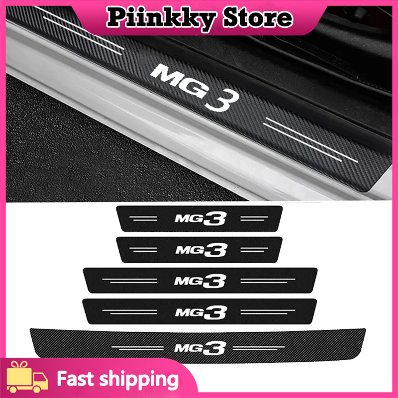 Crepe Pan Carbon - สําหรับ MG 3 MG3 โลโก้รถประตู Sill