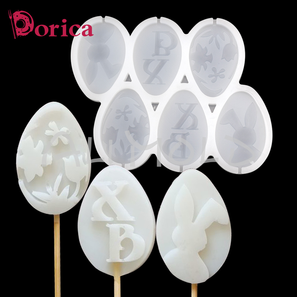 Bunny Cake Mold - Dorica รูปแบบกระต่ายอีสเตอร์ไข่ซิลิโคนอีพ็อกซี่แม่พิมพ์ช็อกโกแลตอมยิ้มเบเกอรี่แม่พิมพ์เค้กตกแต่งเครื่องมืออุปกรณ์ครัว
