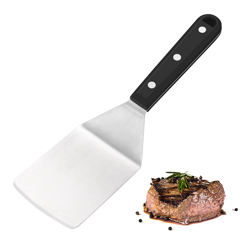 Okonomiyaki Spatula - สแตนเลส Griddle ไม้พาย Turner แพนเค้ก Hamburger