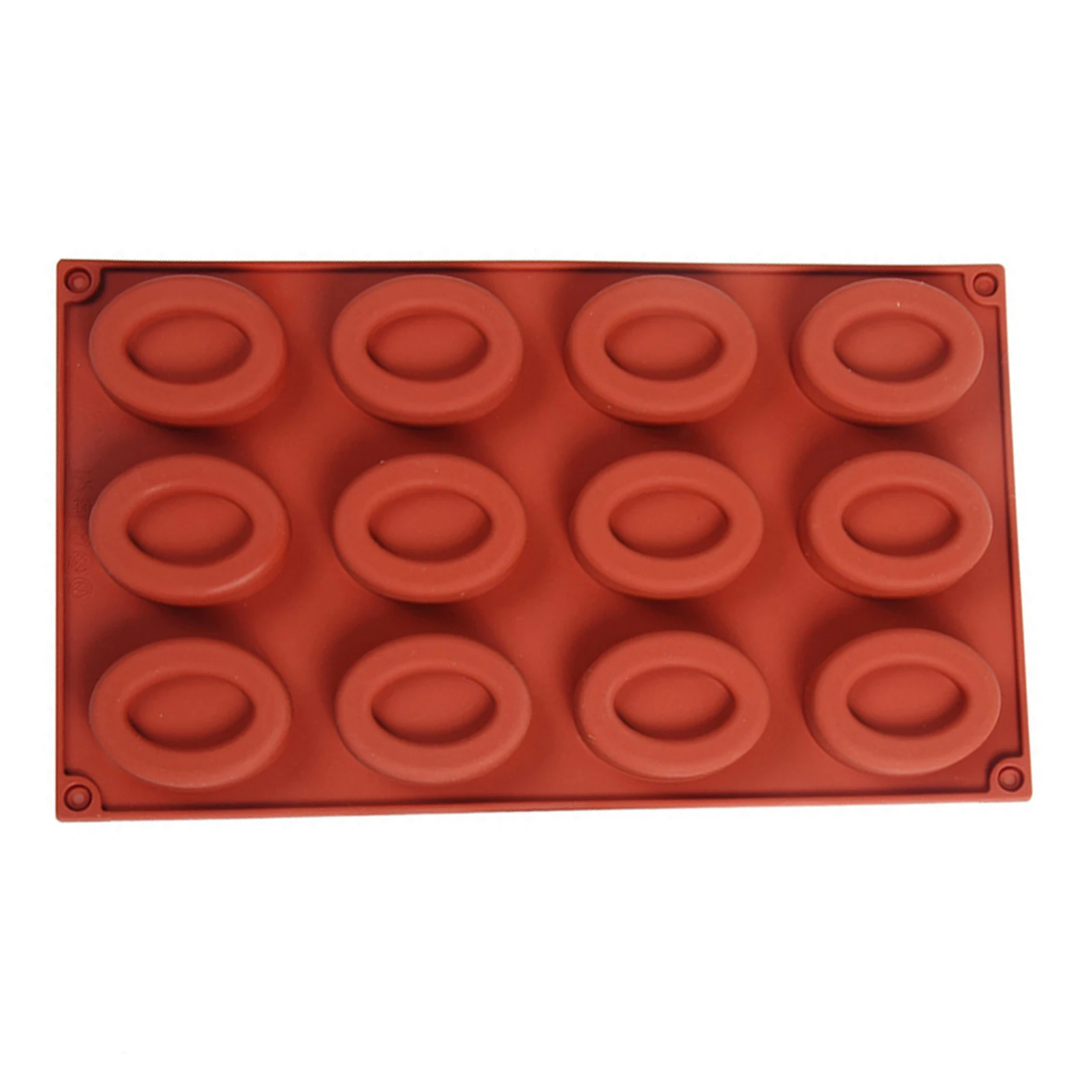 Donut Mold Silicone - ถาดโดนัทซิลิโคน 12 ช่อง แบบยืดหยุ่น สำหรับอบขนมปังและของหวาน ใช้งานได้อย่างปลอดภัยแม้ในอุณหภูมิสูงมาก