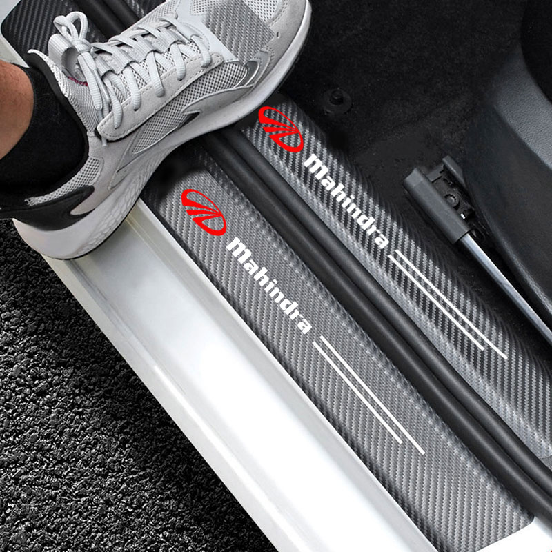 Crepe Pan Carbon - สติกเกอร์แผ่นป้องกันประตูรถแผ่นคาร์บอนไฟเบอร์สำหรับ Mahindra kuv100 xuv700 xuv300 tuv300