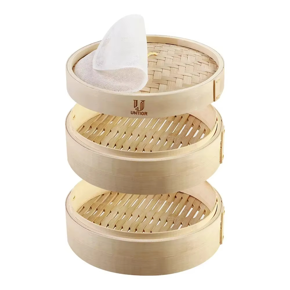 10 นิ้วไม้ไผ่อาหาร Steamer พร้ - Bao Steamer Bamboo บทวิจารณ์และราคา