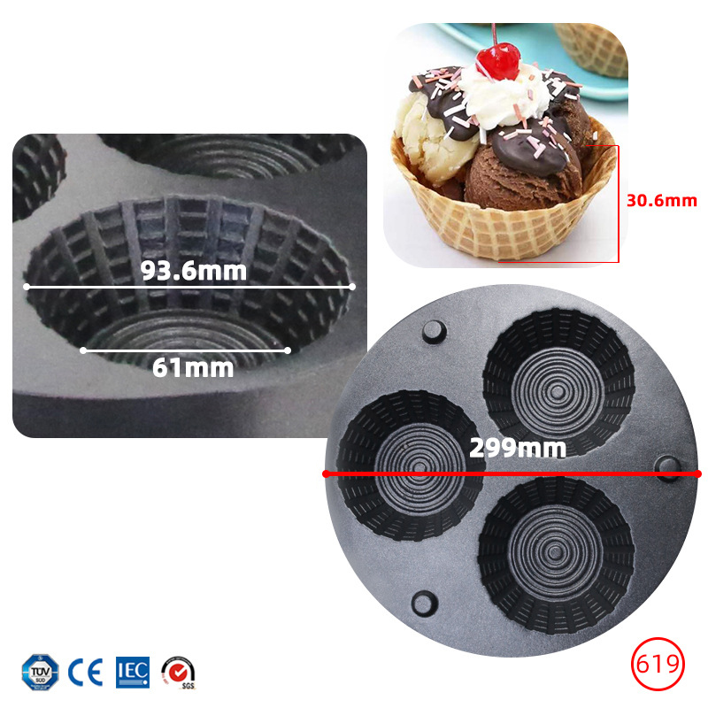 เครื่องทำวาฟเฟิลไอศกรีมแบบสามห - Waffle Cone Maker บทวิจารณ์และราคา