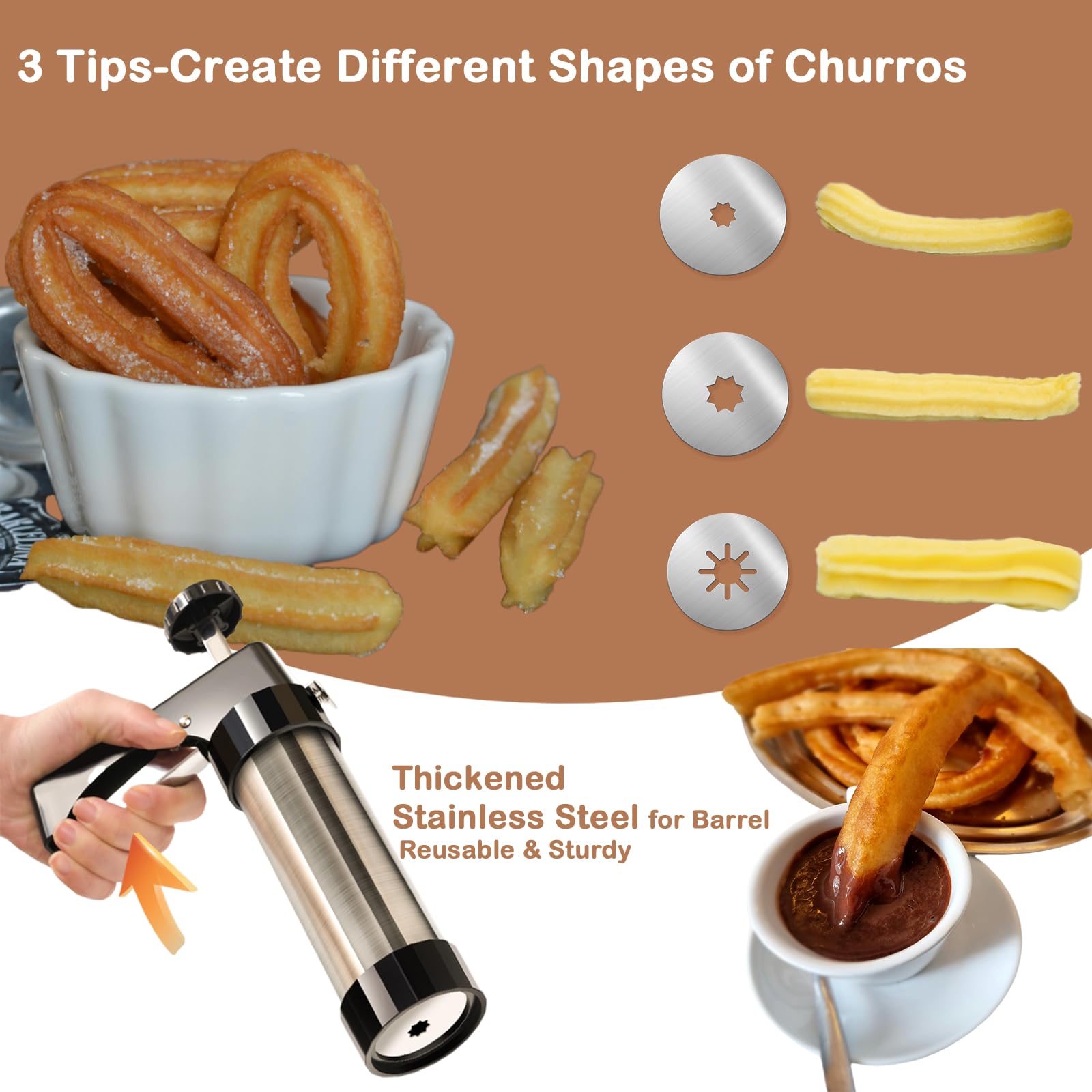 แบบดั้งเดิม Churro Maker เครื่ - Churros Maker Gun บทวิจารณ์และราคา
