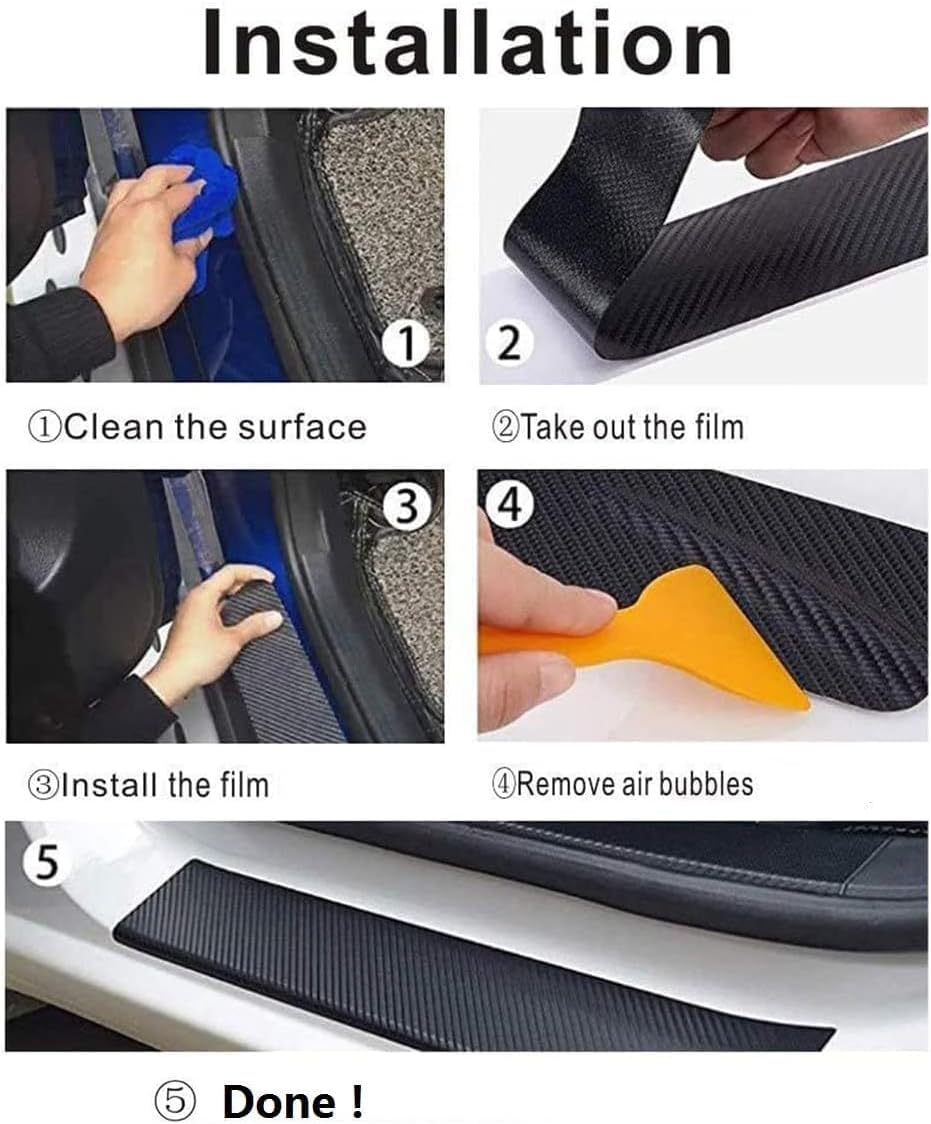 สติ๊กเกอร์กันรอยขอบประตูรถยนต์ - Crepe Pan Carbon บทวิจารณ์และราคา