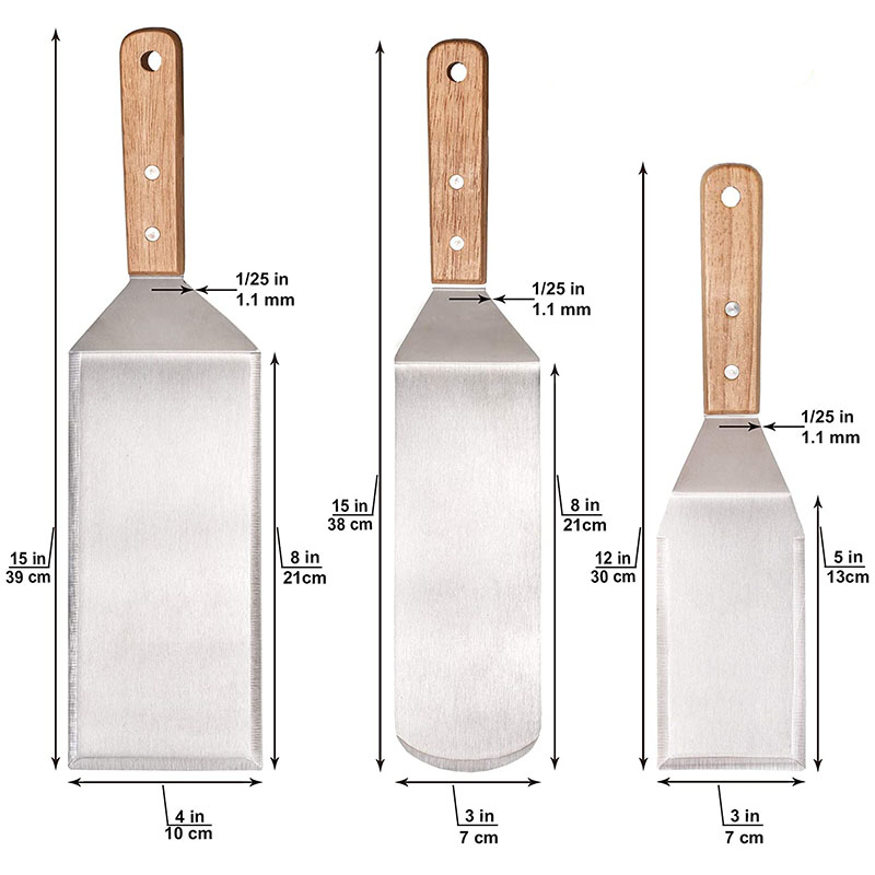 Professional Spatulas ชุดขนาดใ - Okonomiyaki Spatula บทวิจารณ์และราคา