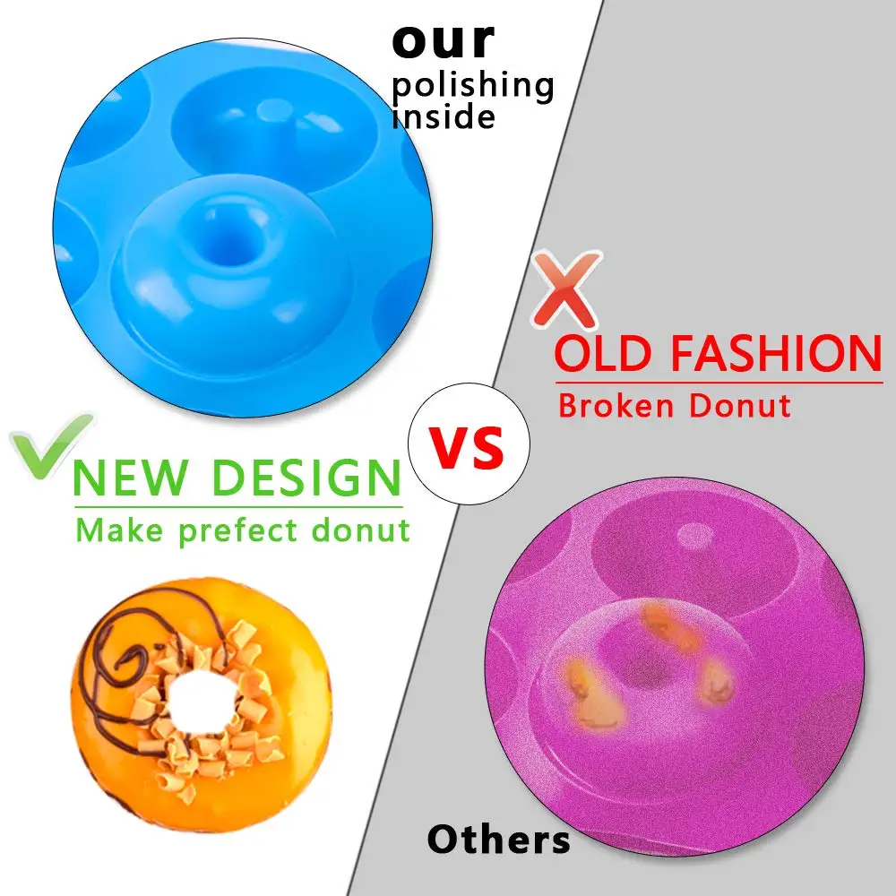 6 หลุมซิลิโคนโดนัทแม่พิมพ์ Bak - Donut Mold Silicone บทวิจารณ์และราคา