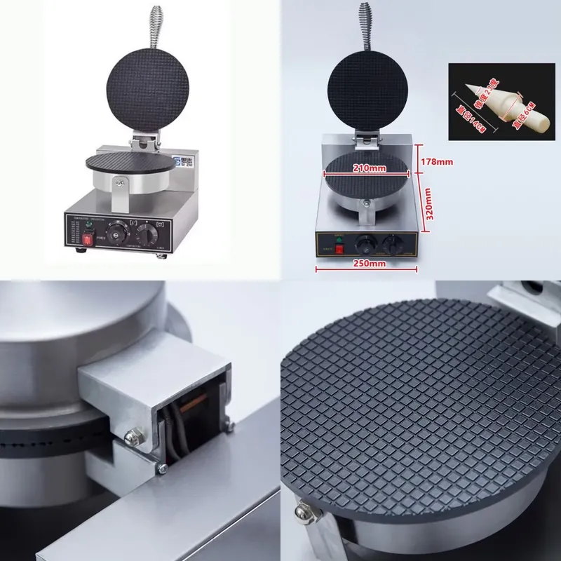 เครื่องทำขนมของโรงงาน TEBAK เค - Waffle Cone Maker บทวิจารณ์และราคา