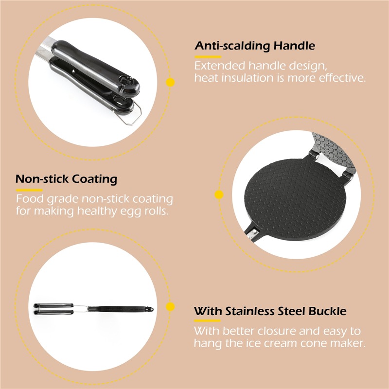 22 ซม.Non-Stick ไข่ม้วนเครื่อง - Egg Waffle Pan บทวิจารณ์และราคา