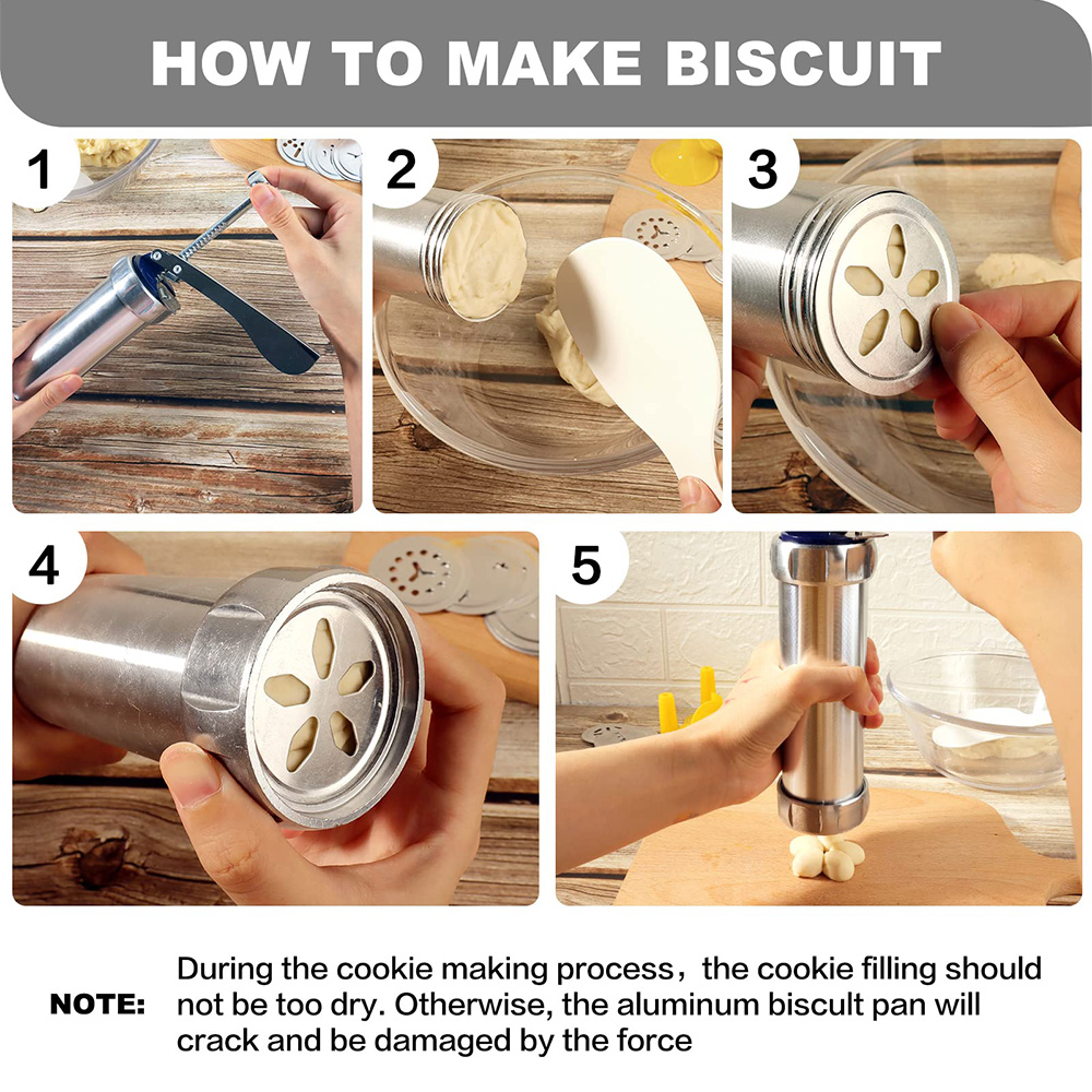 10/20pcs อลูมิเนียม Cookie Mak - Churros Maker Gun บทวิจารณ์และราคา
