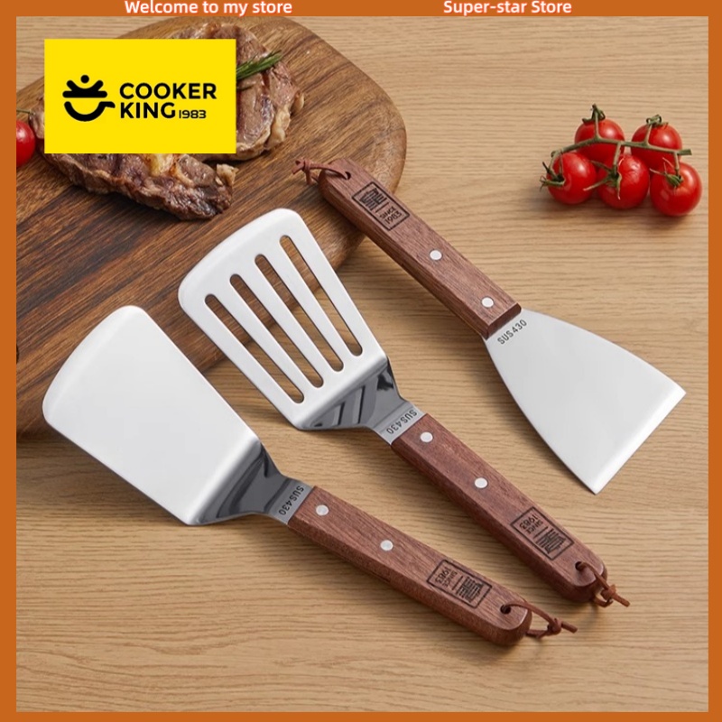 ไม้พายสแตนเลส COOKER KING และท - Okonomiyaki Spatula บทวิจารณ์และราคา
