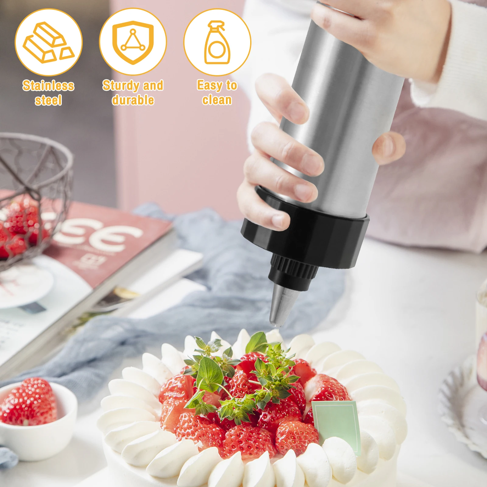 Churro Maker เครื่องสแตนเลส Ch - Churros Maker Gun บทวิจารณ์และราคา