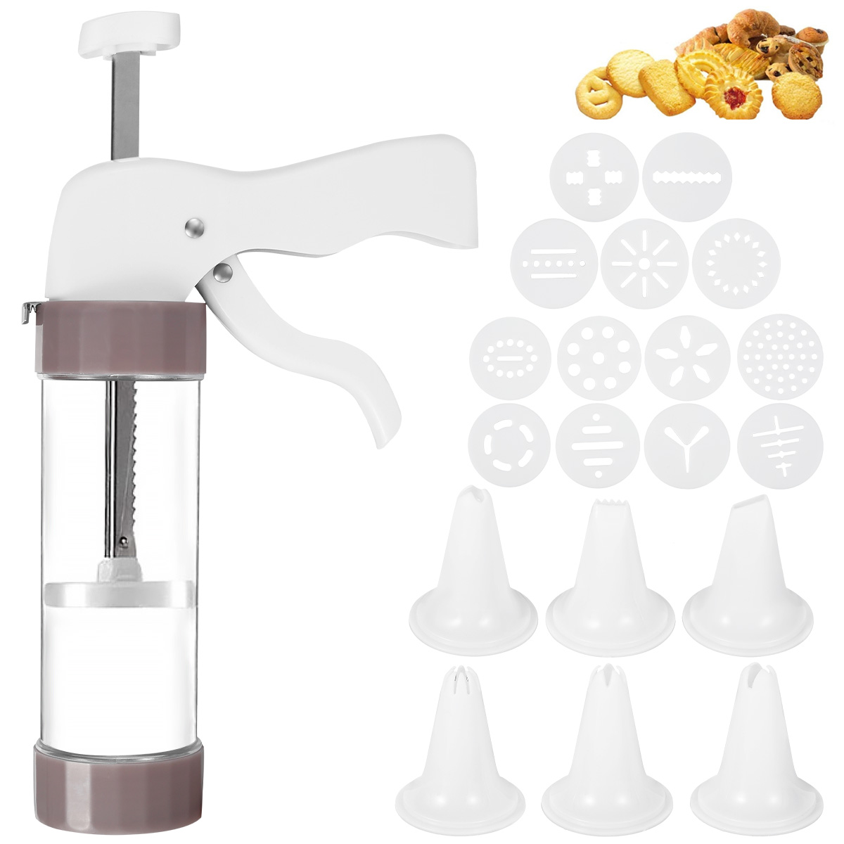ชุดเครื่องทำคุกกี้พร้อมหัวบีบ  - Churros Maker Gun บทวิจารณ์และราคา
