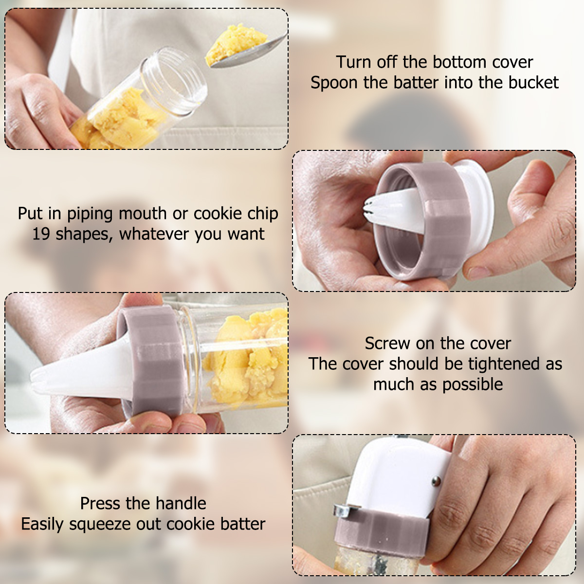 ชุดเครื่องทำคุกกี้พร้อมหัวบีบ  - Churros Maker Gun บทวิจารณ์และราคา